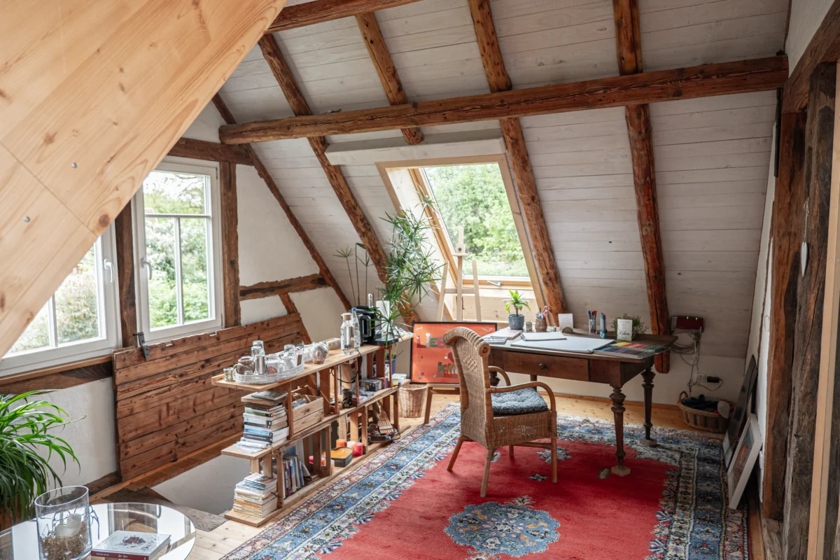 ZERO Architektur Projekte Fankhänel Impressionen Innenansicht Zugang zum Dachgeschoss Gesamtansicht