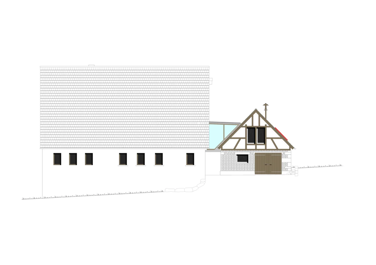 ZERO Architektur Projekte Fankhänel technische Zeichnungen Ansicht Nord